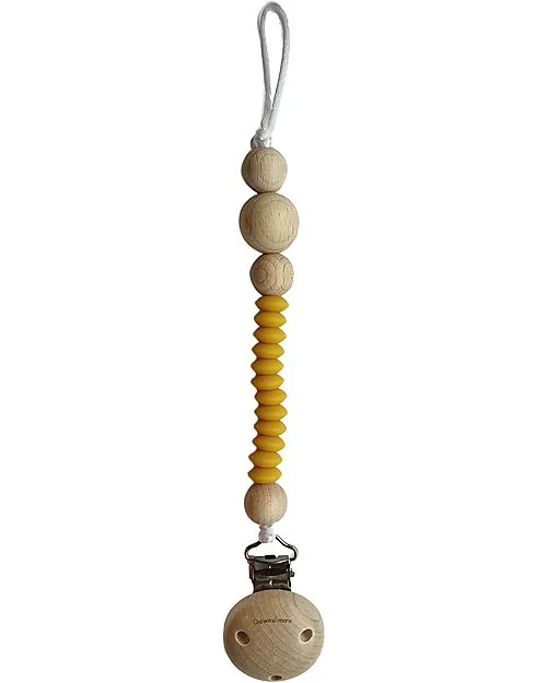 CHEWIES&MORE CATENELLA CLIP PORTACIUCCIO IN SILICONE E LEGNO CON PERLINE - immagine 5