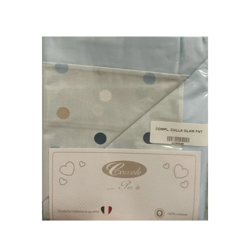 COCCOLE SET LENZUOLA STAMPATE PER CULLA GLAM DI AZZURRA DESIGN X MATERASSI 65 X 75 - immagine 3