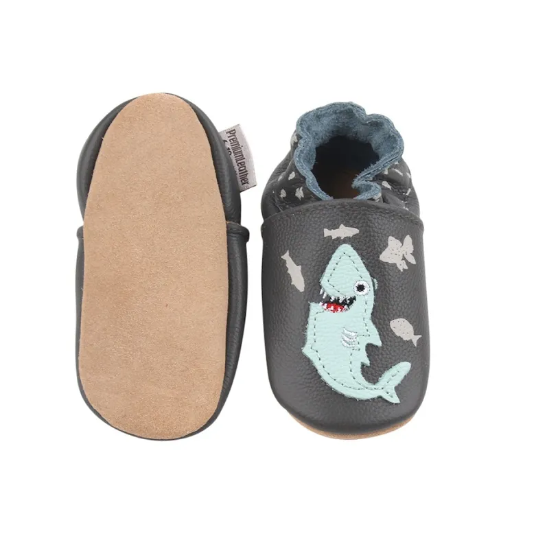 ROSE ET CHOCOLAT SCARPINE EFFETTO SCALZO SOFT SOLE HUNGRY SHARK GREY - immagine 4