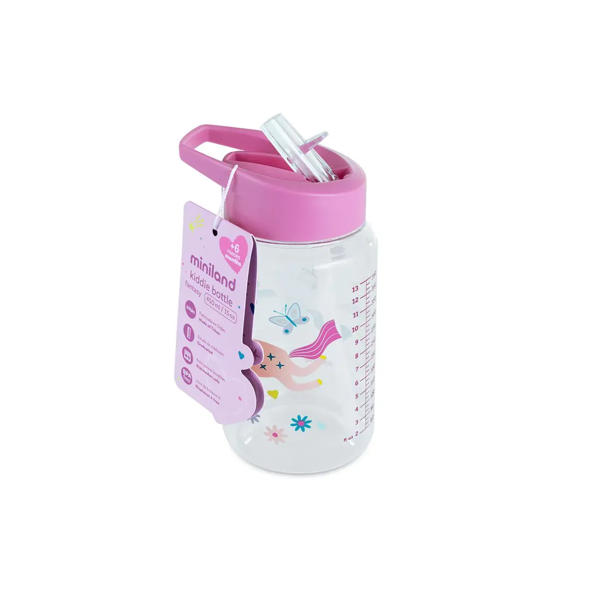 BOTTIGLIA ASILO CON CANNUCCIA 450ML MINILAND FANTASY