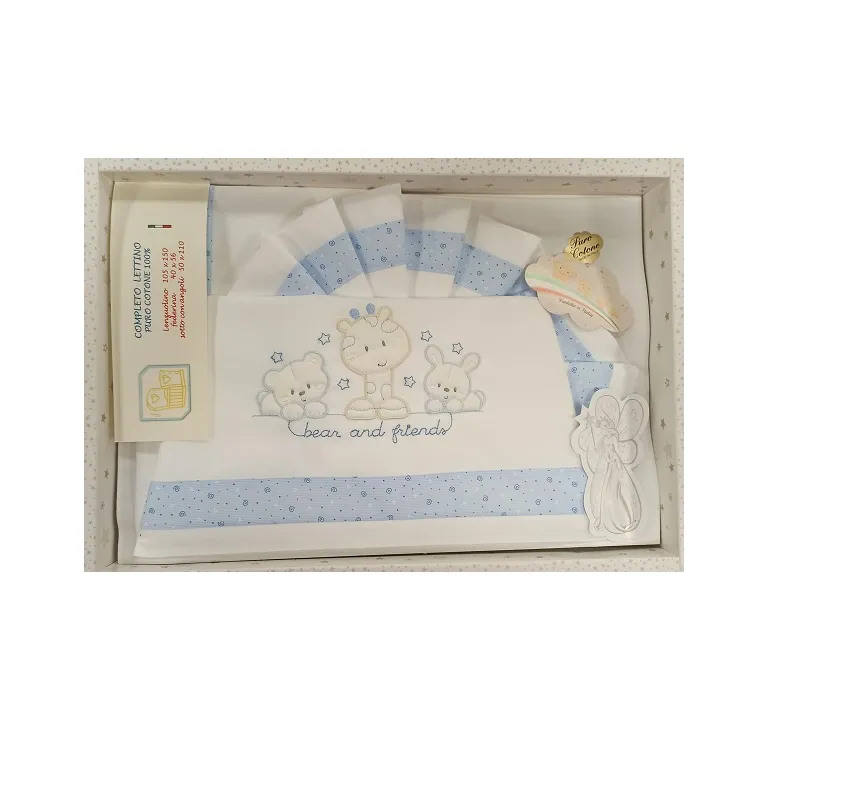 SET LENZUOLA PER LETTINO CONTACT DI AZZURRA DESIGN PER MATERASSI 50 X 110 - immagine 6