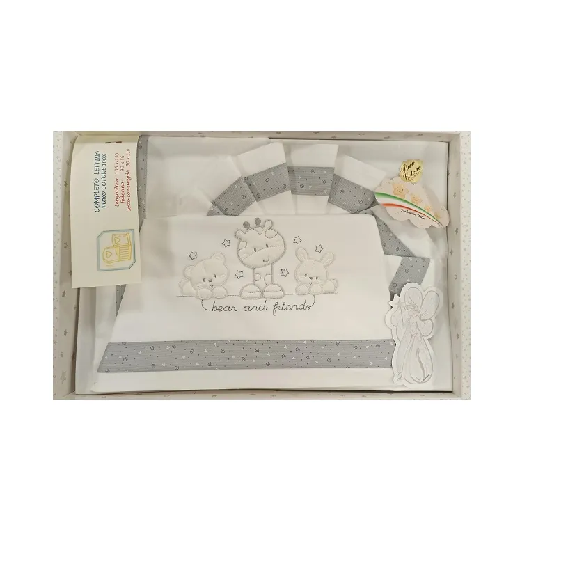 SET LENZUOLA PER LETTINO CONTACT DI AZZURRA DESIGN PER MATERASSI 50 X 110 - immagine 5
