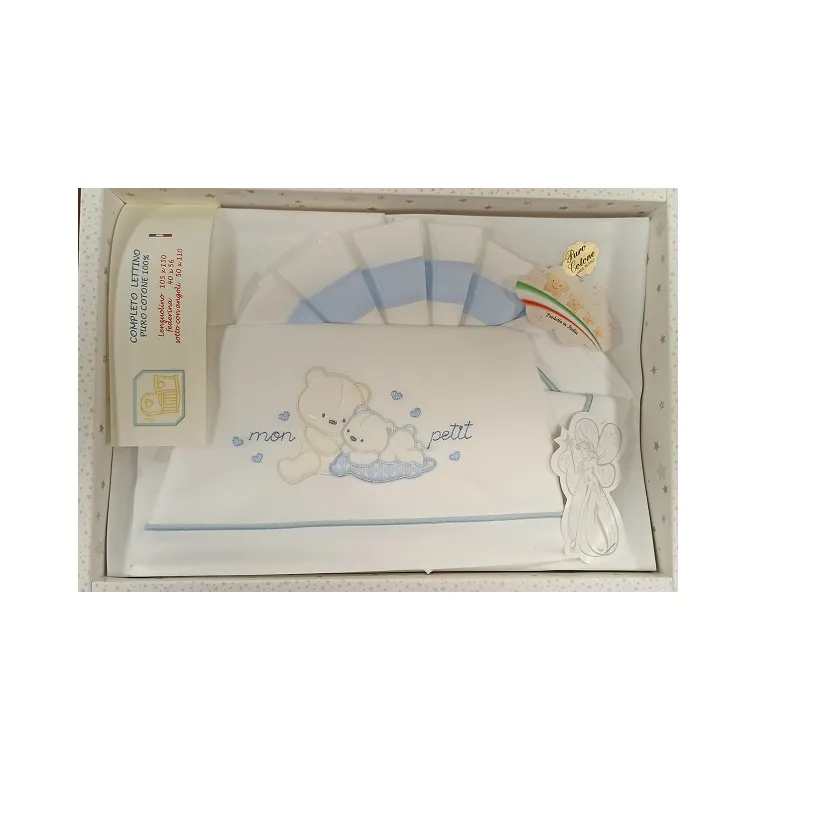 SET LENZUOLA PER LETTINO CONTACT DI AZZURRA DESIGN PER MATERASSI 50 X 110 - immagine 2