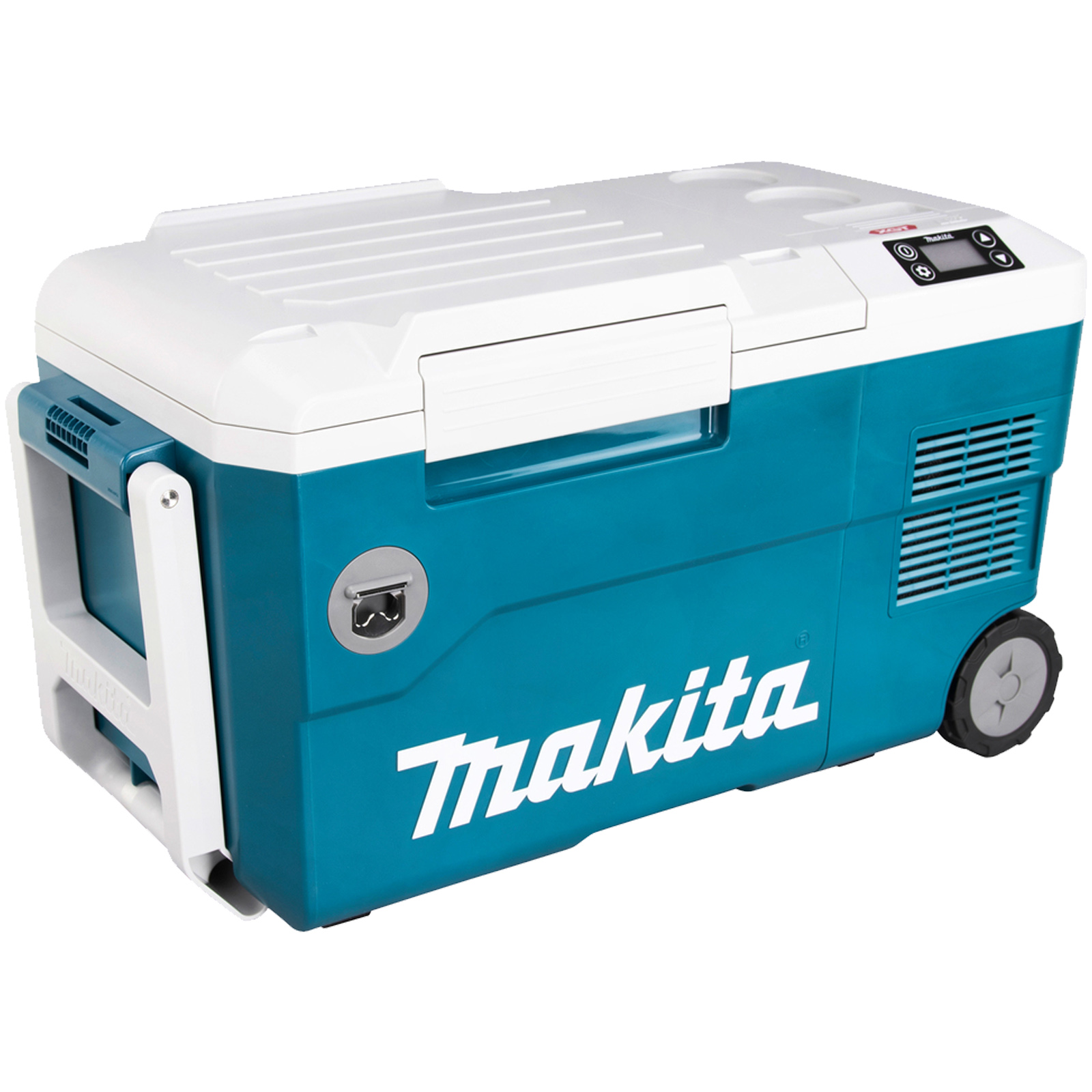 Box Termico Refrigerante/Riscaldante a Batteria 18V e 40V MAKITA Frigorifero Portatile IPX4 Ruote Capacità 20 Litri CW001GZ