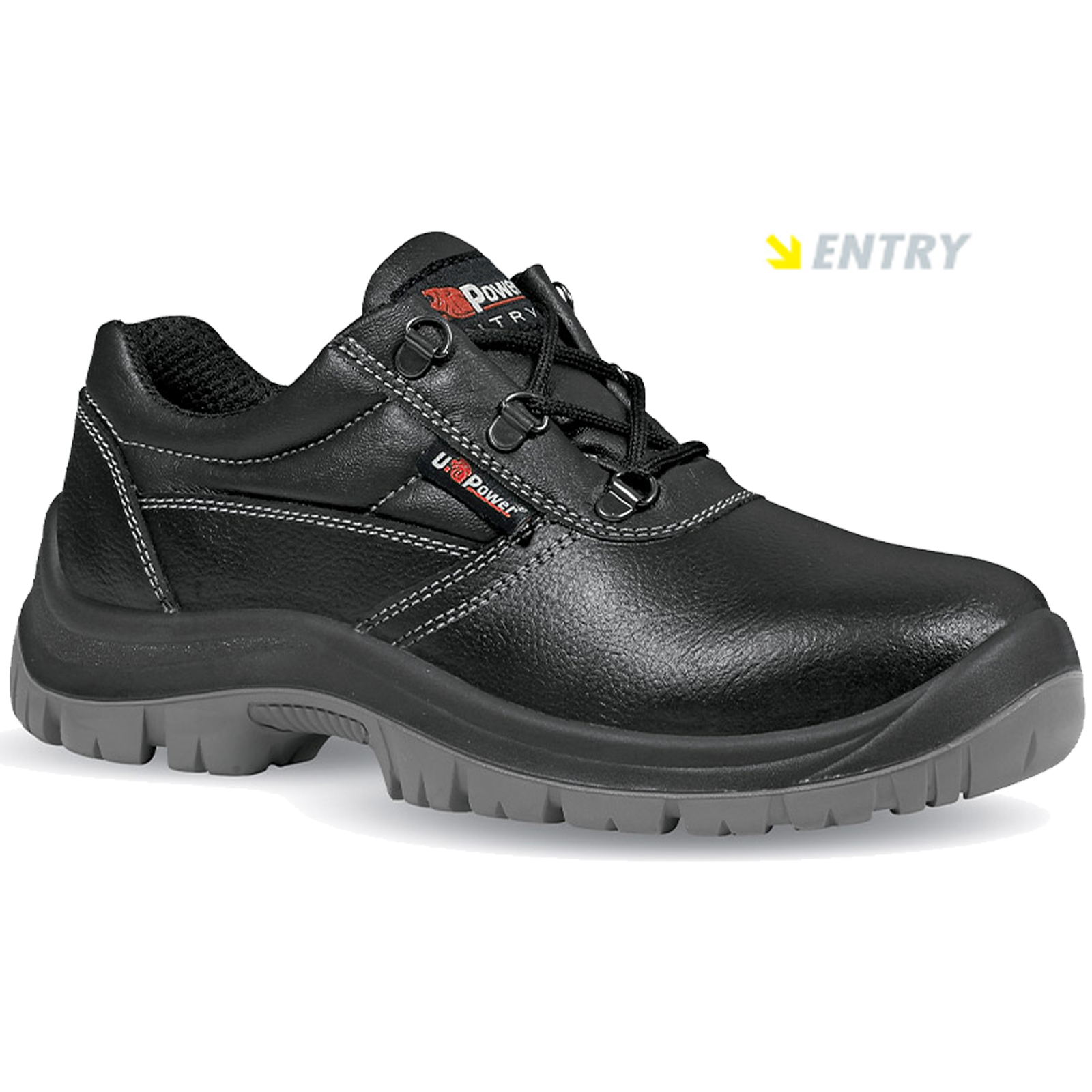 Scarpe Antinfortunistiche Basse in Pelle da Lavoro U-POWER Nera da Uomo Donna SIMPLE S3
