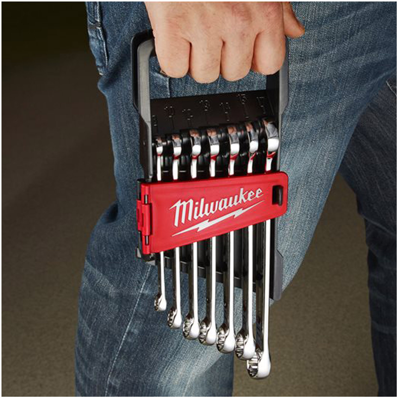 Serie 7 Chiavi Combinate Fisse Stella MILWAUKEE Forchetta Poligonali MAX BITE™ dalla 8 alla 17 con Supporto 4932464257 - immagine 5