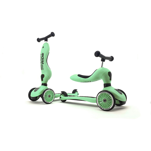 Monopattino 2 in 1 Verde Kiwi “HIGHWAYKICK 1” – Scoot and Ride - immagine 2